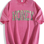 Retro Camo Western Camouflage Western Concert vintage washed oversized T-shirt in Red
