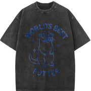 World's Best Fotter Vintage Washed T-Shirt in Black
