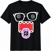 Dizzy Domo Ku Cartoon Cotton T-Shirt in Black