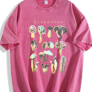 Classic Mushroom Premium Vintage Washed T-Shirt in Red