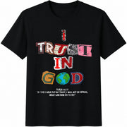 Trust in God Cotton T-Shirt in Black