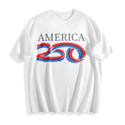 America 250 Independence Day Cotton T-Shirt in White