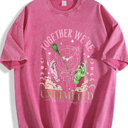 Together We're Unlimited vintage washed oversized T-shirt in Red
