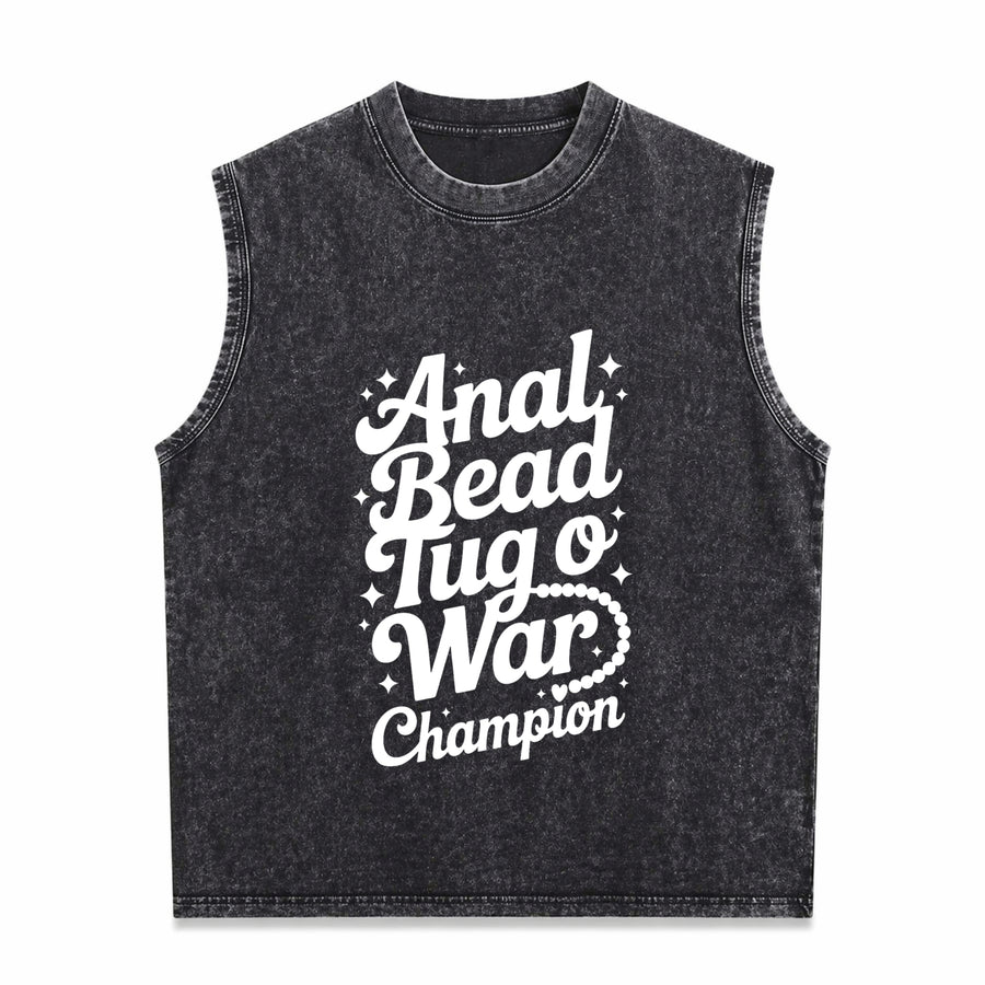 Embarrassing Naughty Inappropriate Adult Humor Vintage Washed Tank Top in Black