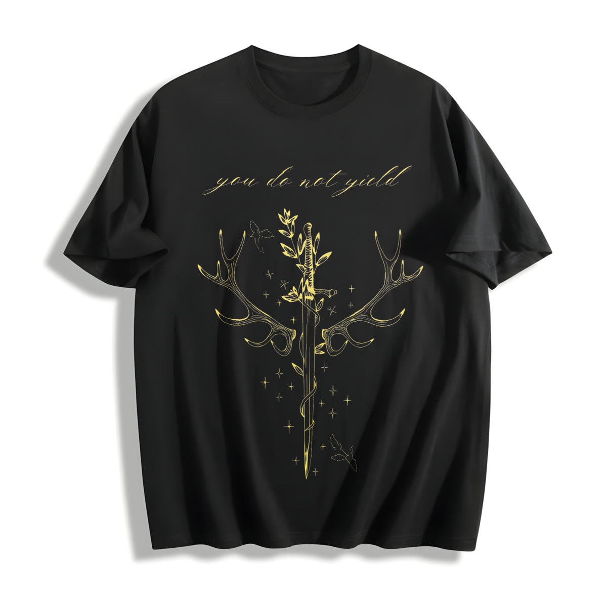You Do Not Yield to Whatever End Cotton T-Shirt in Black