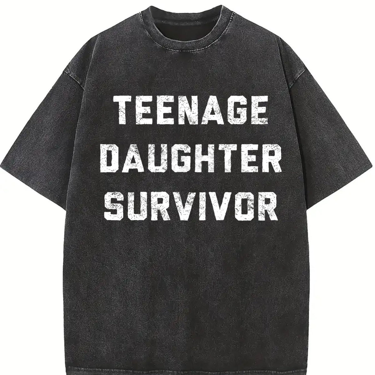 Manly Dad Father's Day for Dads Vintage Washed T-Shirt in Black