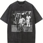 Adam Sandler Golf Scene Collage vintage washed oversized T-shirt in Black