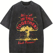 We're All in This Together Vintage Washed T-Shirt in Black