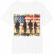 Land of the Free America Cotton T-Shirt in White