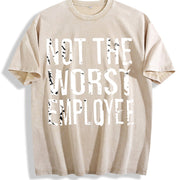 1 Pcs Heavy Adorable Vintage Washed T-Shirt in Beige
