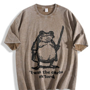 It Was the Carbs Frog Vintage Washed T-Shirt in Brown