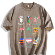 Big Fan of Human Rights! # AbolishIce # IceOut # Vintage Washed T-Shirt in Brown