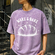 Wake and Bake Sourdough Vintage Washed T-Shirt in Purple