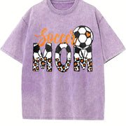 Soccer Mom Vintage Washed T-Shirt in Purple