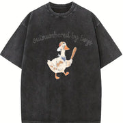 Outnumbered by Boys Vintage Washed T-Shirt in Black
