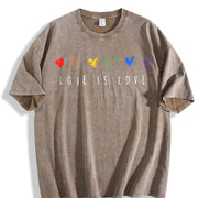 For Formal Urban Distressed Enthusiasts Vintage Washed T-Shirt in Brown