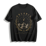 Court of Thorns and Roses Velaris Cotton T-Shirt in Black