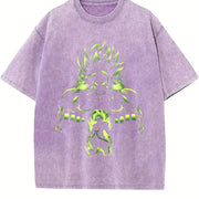 PODTIFY Supper Saiyan - Broly - DB Anime Lover vintage washed oversized T-shirt in Purple