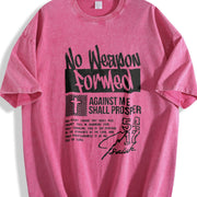 Retro 230 Christian Distressed for Youth Festive Vintage Washed T-Shirt in Red