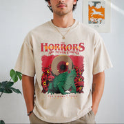 Horrors Are Never Ending Vintage Washed T-Shirt in Beige