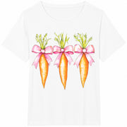 Easter Carrot Happy Easter Cotton T-Shirt in White
