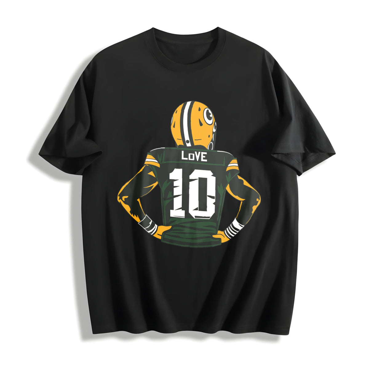 Roll with the Packers Cotton T-Shirt in Black