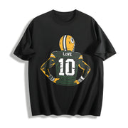 Roll with the Packers Cotton T-Shirt in Black
