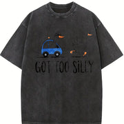 Got Too Silly Goose Matching Father & Son Vintage Washed T-Shirt in Black