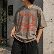 Cat Loaf Vintage Washed T-Shirt in Brown