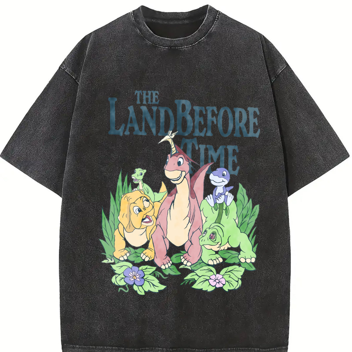 The Land Before Time Vintage Washed T-Shirt in Black