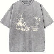 ® Frog Musicians 90s Vintage Washed T-Shirt in Gray
