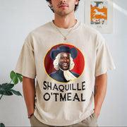 Shaquille O'tmeal Vintage Washed T-Shirt in Beige