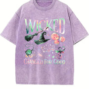 Wicked Change for Good vintage washed oversized T-shirt in Purple