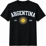 Argentina Est 1816 Cotton T-Shirt in Black