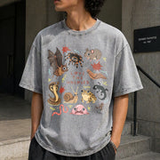 Love the Unloved Animal Lover Vintage Washed T-Shirt in Gray