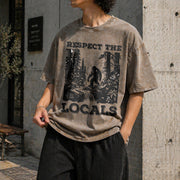 Respect the Locals Bigfoot Vintage Washed T-Shirt in Brown