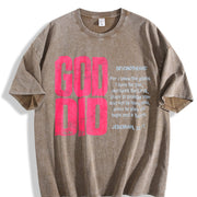 God Did Vintage Washed T-Shirt in Brown