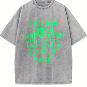 Mind Over Matter Bold Text for Spring and Outfits vintage washed oversized T-shirt in Gray