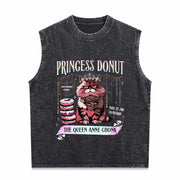 Dungeon Crawler Carl for Retro Princess Donut Book Lovers Vintage Washed Tank Top in Black