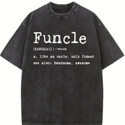 Funcle Definition Uncle Family Novelty Classic Uncle Vintage Washed T-Shirt in Black
