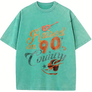 Raised on 90s Country Vintage Washed T-Shirt in Blue