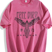 Free Flying Premium Batik Brand Vintage Washed T-Shirt in Red