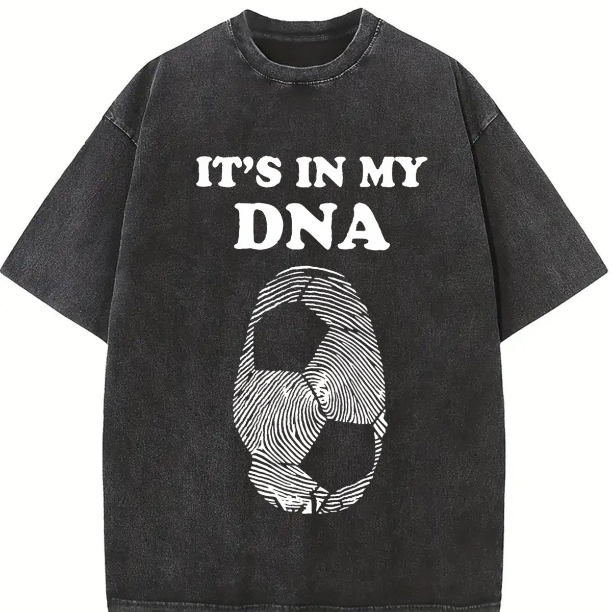 It's in My DNA Fingerprint Vintage Washed T-Shirt in Black