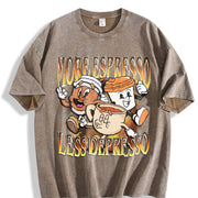 More Espresso Less Depresso Vintage Washed T-Shirt in Brown
