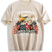 250th Anniversary United States Vintage Washed T-Shirt in Beige