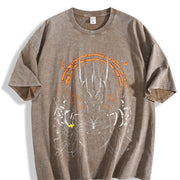 Black the Lord of the Rings Vintage Washed T-Shirt in Brown