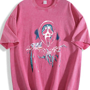 Dead by Daylight Ghost Face – Smooth Prints for Man vintage washed oversized T-shirt in Red