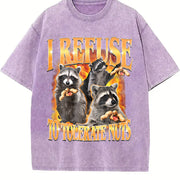 I Refuse to Tolerate Nuts Vintage Washed T-Shirt in Purple