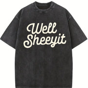 Well Sheeyit Vulgar Vintage Washed T-Shirt in Black