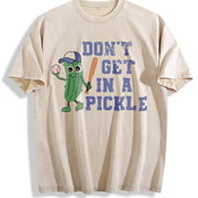 Baseball Mom for Baseball Mama Vintage Washed T-Shirt in Beige